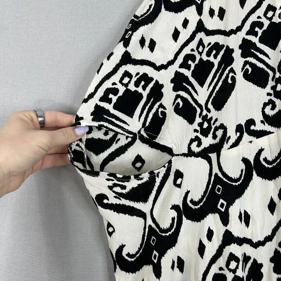 Bel Kazan Anthro Womens Top One Size Black Lois Duster Kimono Motif Resort Beach - Picture 3 of 13